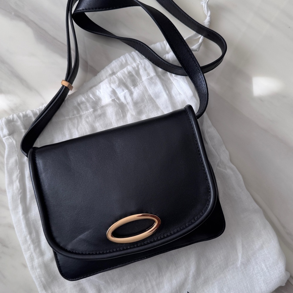Zara genuine lamb leather crossbody bag